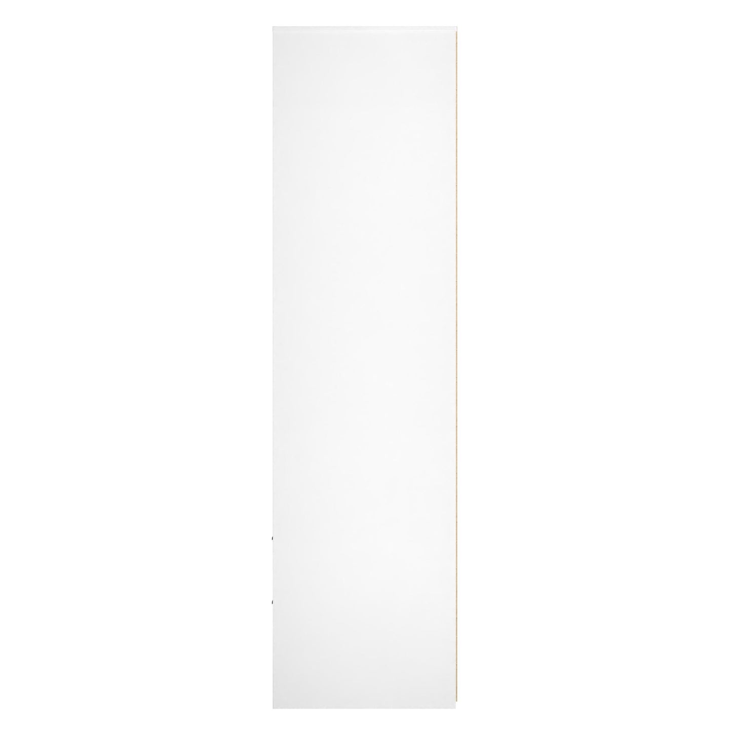 Fluted Tall Wardrobe White 2 Drawers 197cm