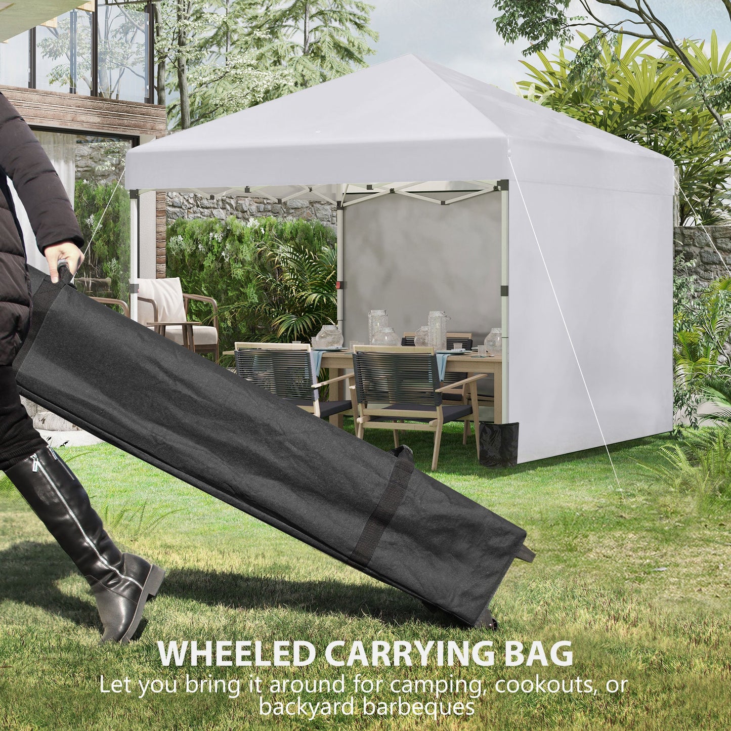 3 x 3 M Pop Up Gazebo with 2 Sidewalls