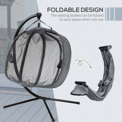 Double Hanging Egg Chair 2 Seaters Texteline Swing Hammock Chair with Stand
