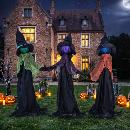 3 x Witch s Halloween Decoration - 120cm
