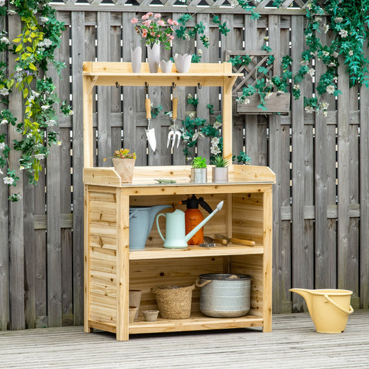Garden Potting Bench Table