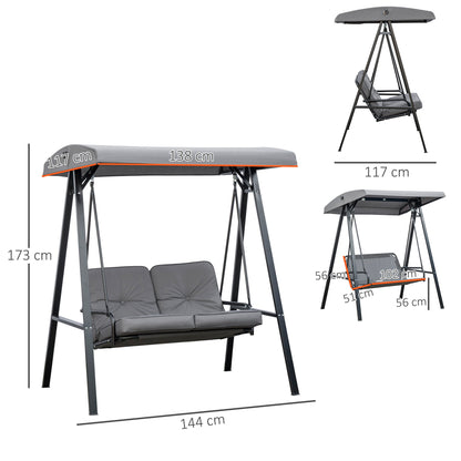 Outsunny Two-Seater Garden Swing Chair