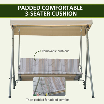 Outsunny 3 Seater Garden Swing Chair