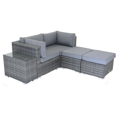 Classic Rattan Garden Relaxer Set by Wensum - 2 Seats Grey