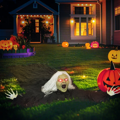 Animated Crawling Zombie Halloween Decoration - 183cm