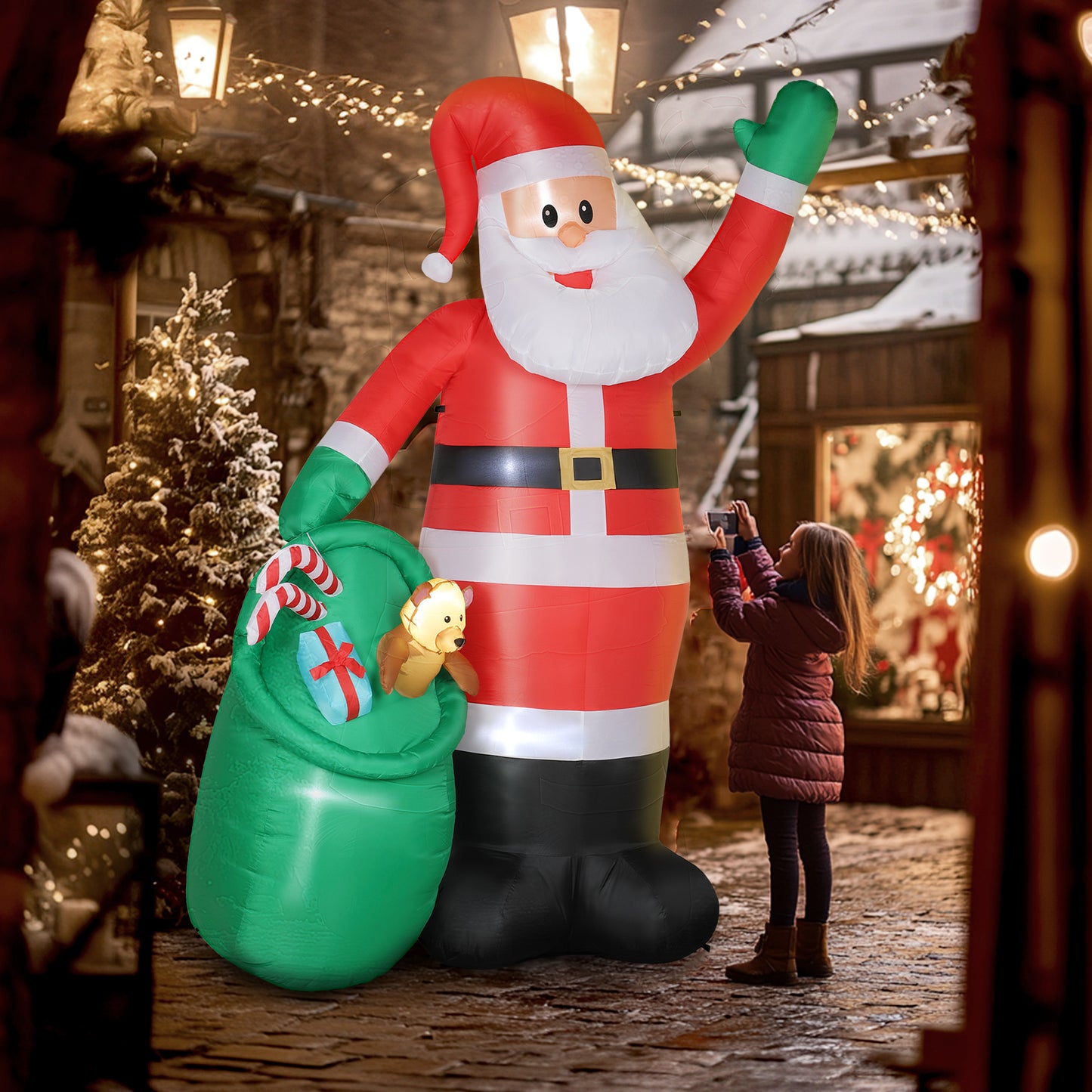 Santa Inflatable Christmas Decoration - 275cm