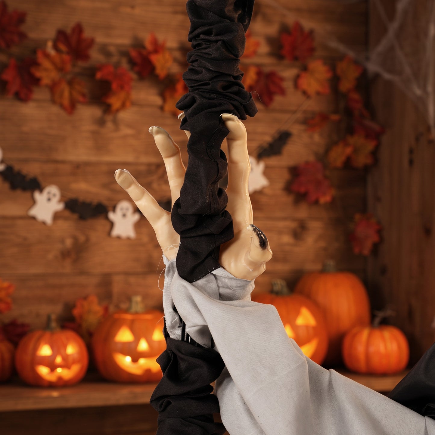 Animated Flying Witch Halloween Decoration - 200cm