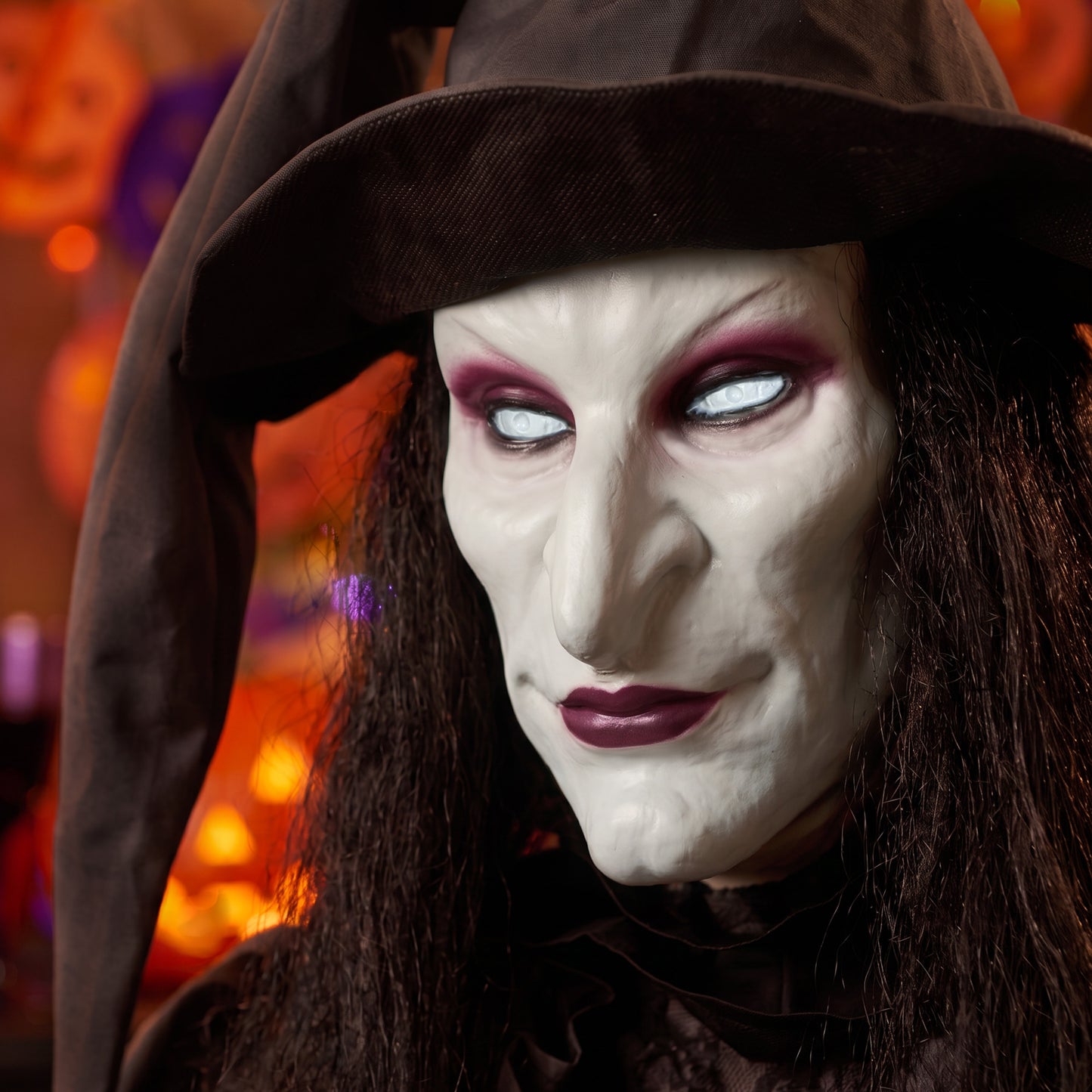 Animated Witch Halloween Decoration - 180cm