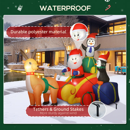 Santa Sleigh Inflatable Christmas Decoration - 180cm