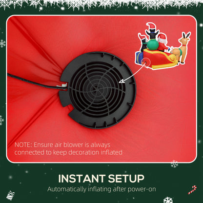 Santa Sleigh Inflatable Christmas Decoration - 180cm