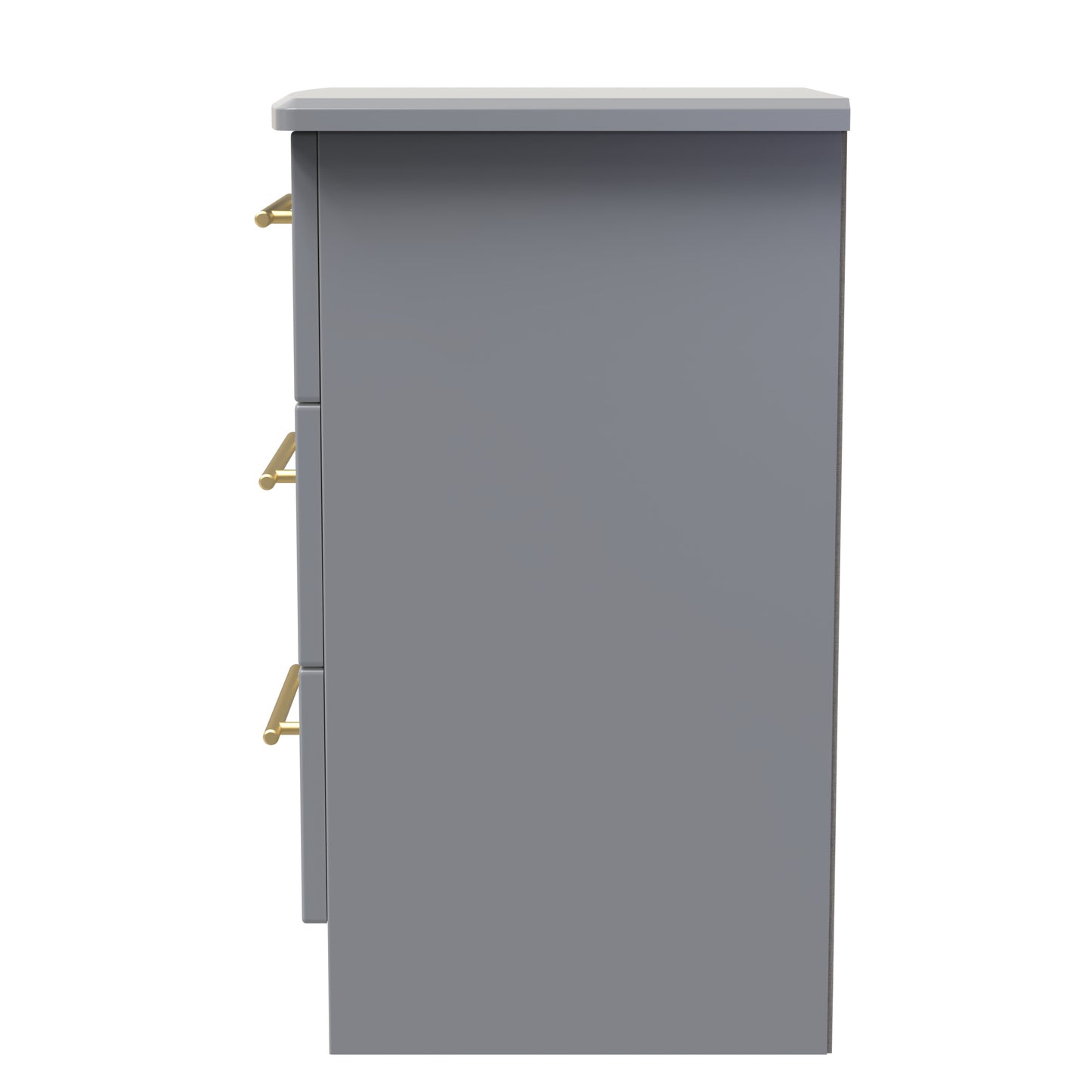 Haworth Bedside Table Grey 3 Drawers 70cm