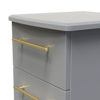 Haworth Bedside Table Grey 3 Drawers 70cm