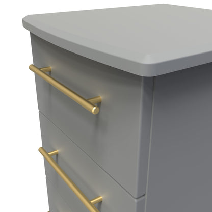 Haworth Bedside Table Grey 3 Drawers 70cm