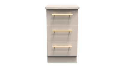 Haworth Bedside Table Off-White 3 Drawers 70cm
