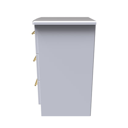 Haworth Bedside Table White 3 Drawers 70cm