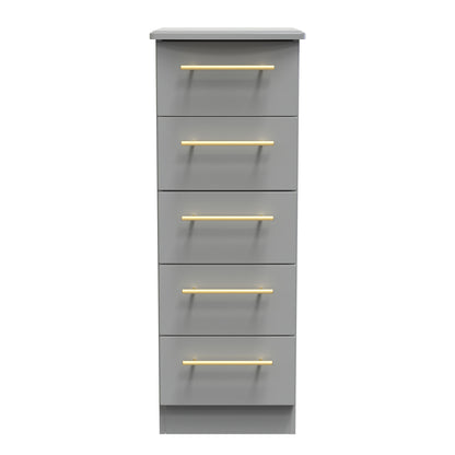 Haworth Tall Tallboy Grey 5 Drawers 108cm