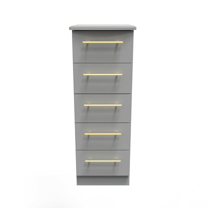 Haworth Tall Tallboy Grey 5 Drawers 108cm