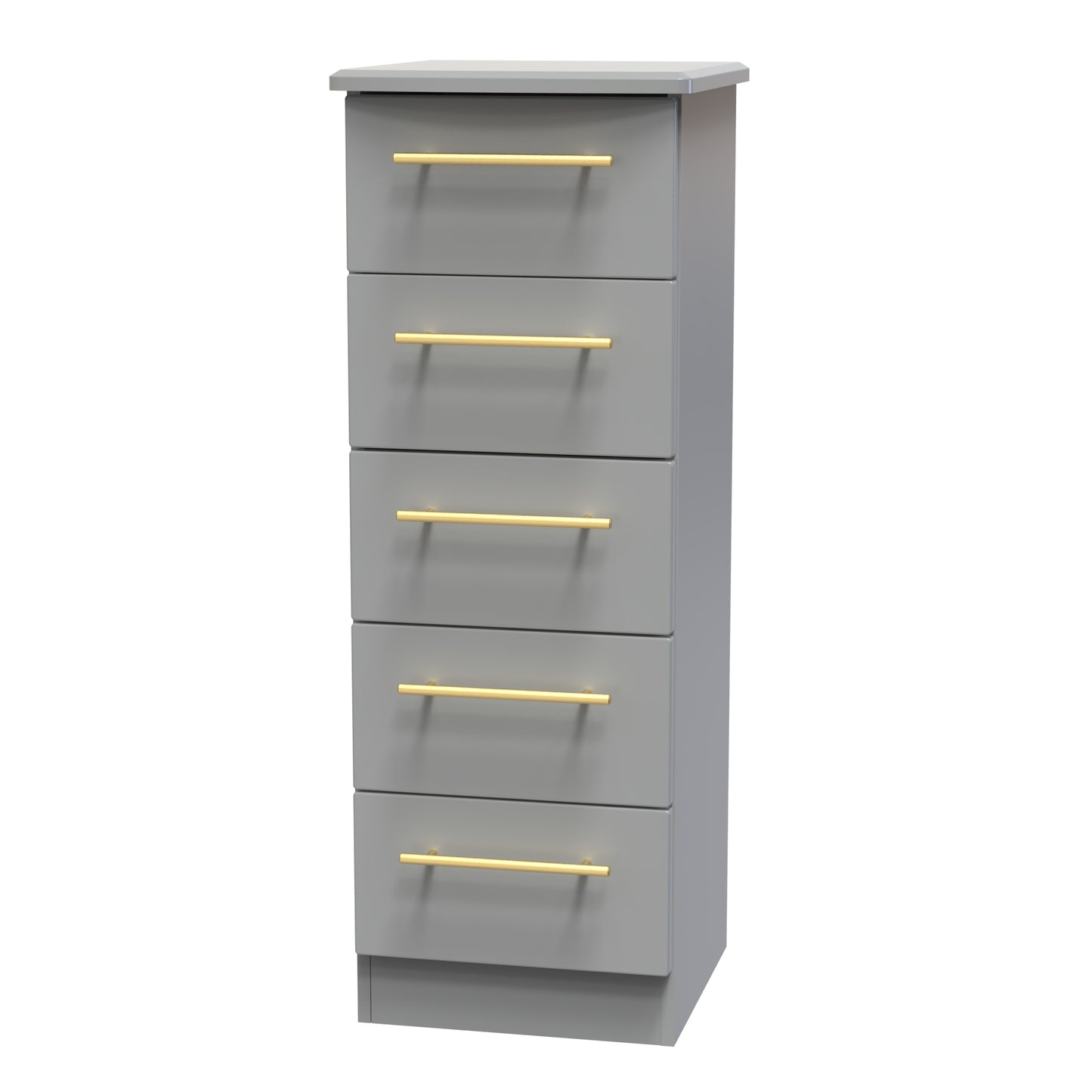 Haworth Tall Tallboy Grey 5 Drawers 108cm