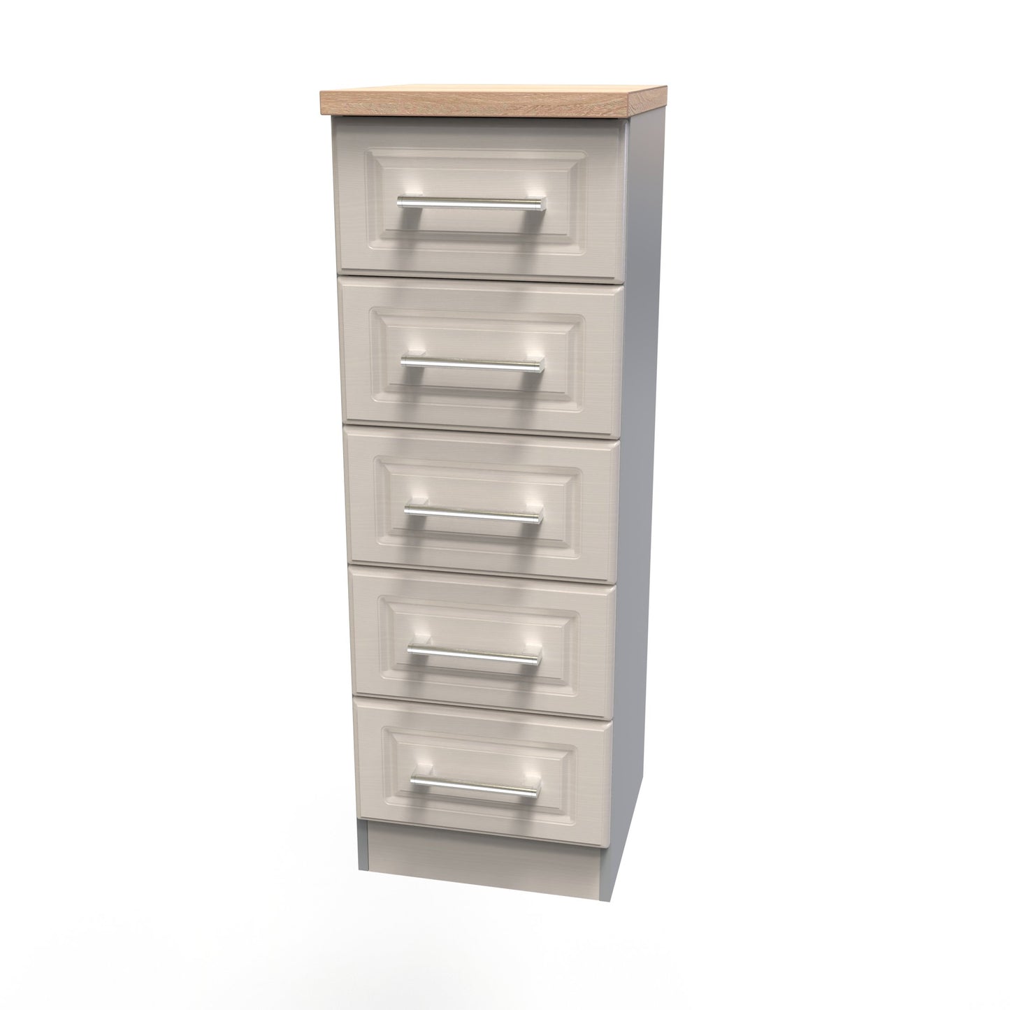 Haworth Tall Tallboy Grey 5 Drawers 108cm
