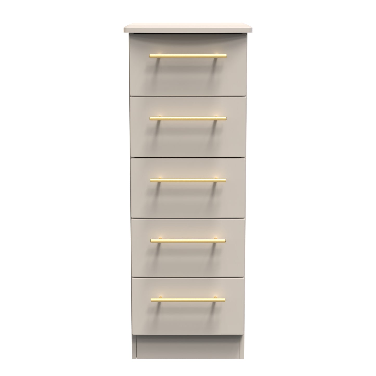 Haworth Tall Tallboy Off-White 5 Drawers 108cm