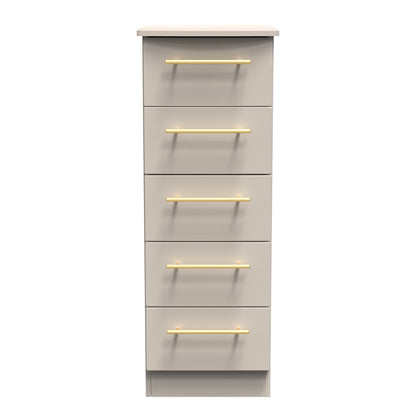 Haworth Tall Tallboy Off-White 5 Drawers 108cm