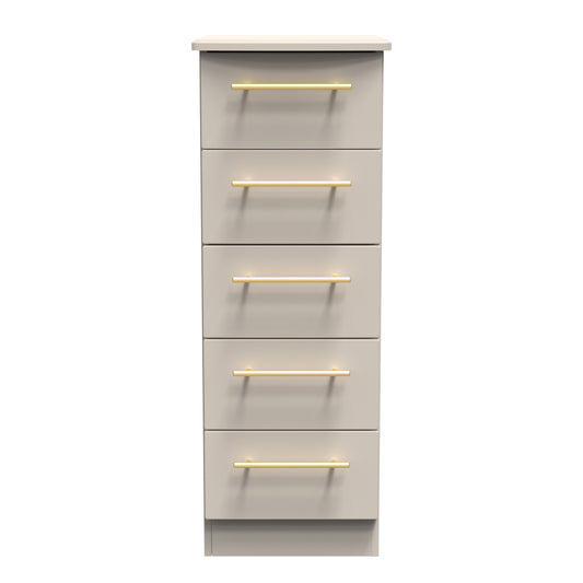 Haworth Tall Tallboy Off-White 5 Drawers 108cm