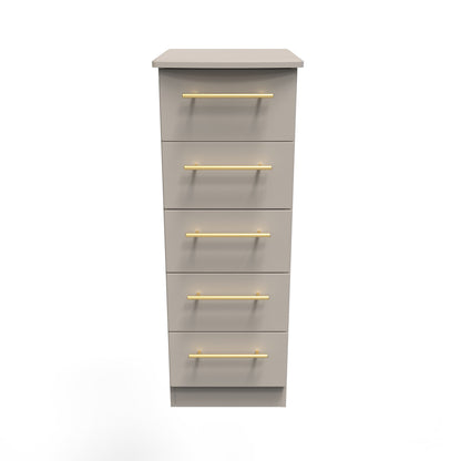 Haworth Tall Tallboy Off-White 5 Drawers 108cm