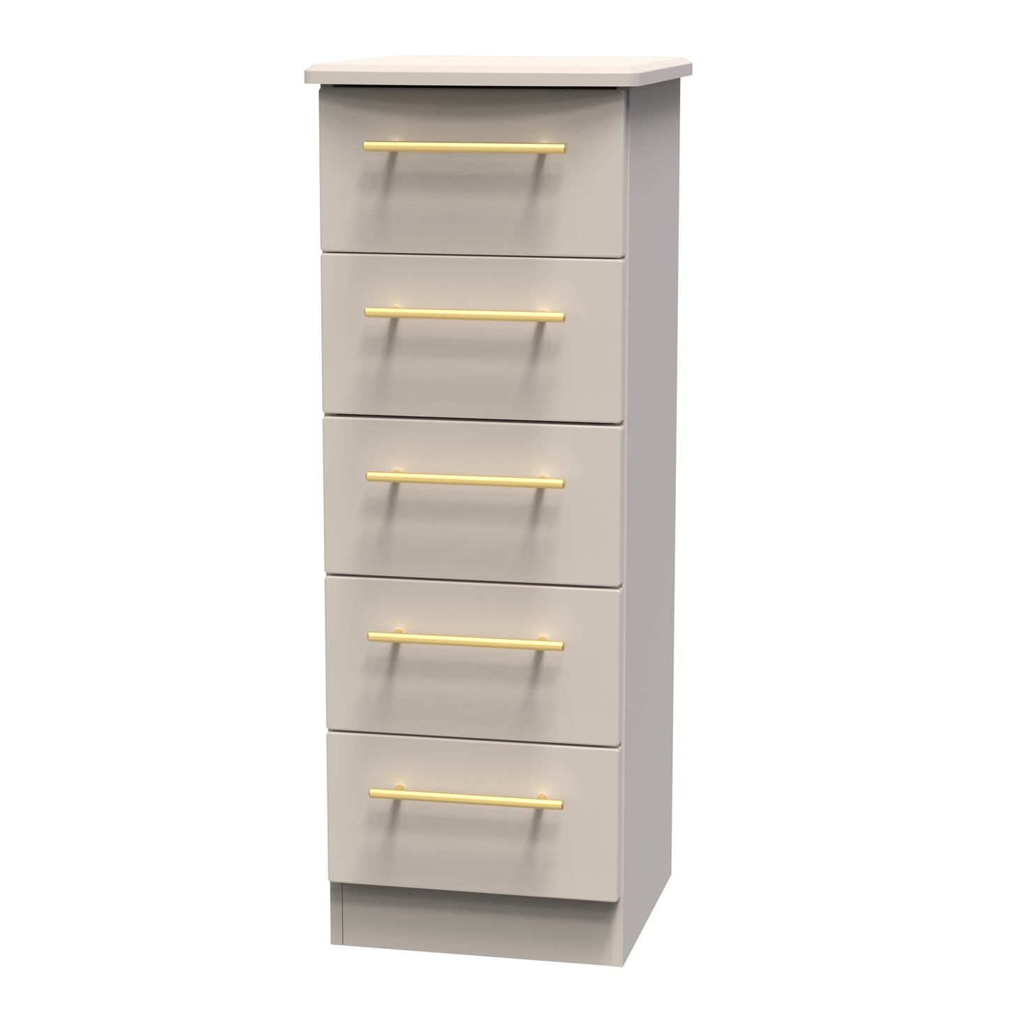 Haworth Tall Tallboy Off-White 5 Drawers 108cm