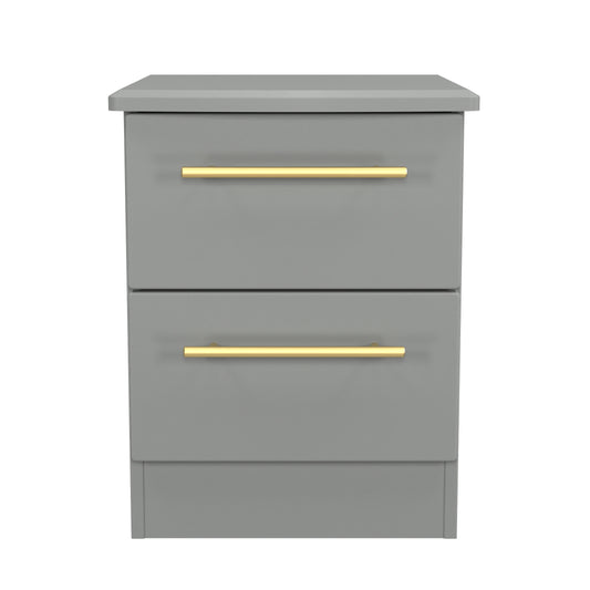 Haworth Bedside Table Grey 2 Drawers 51cm