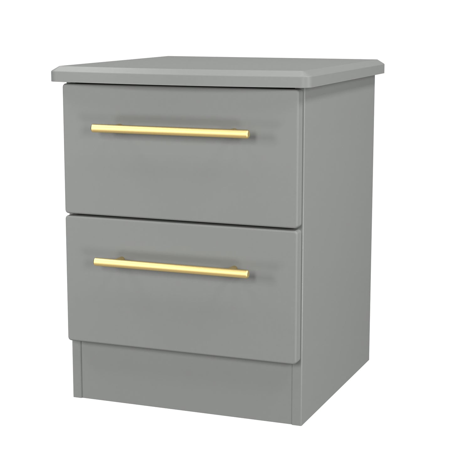 Haworth Bedside Table Grey 2 Drawers 51cm