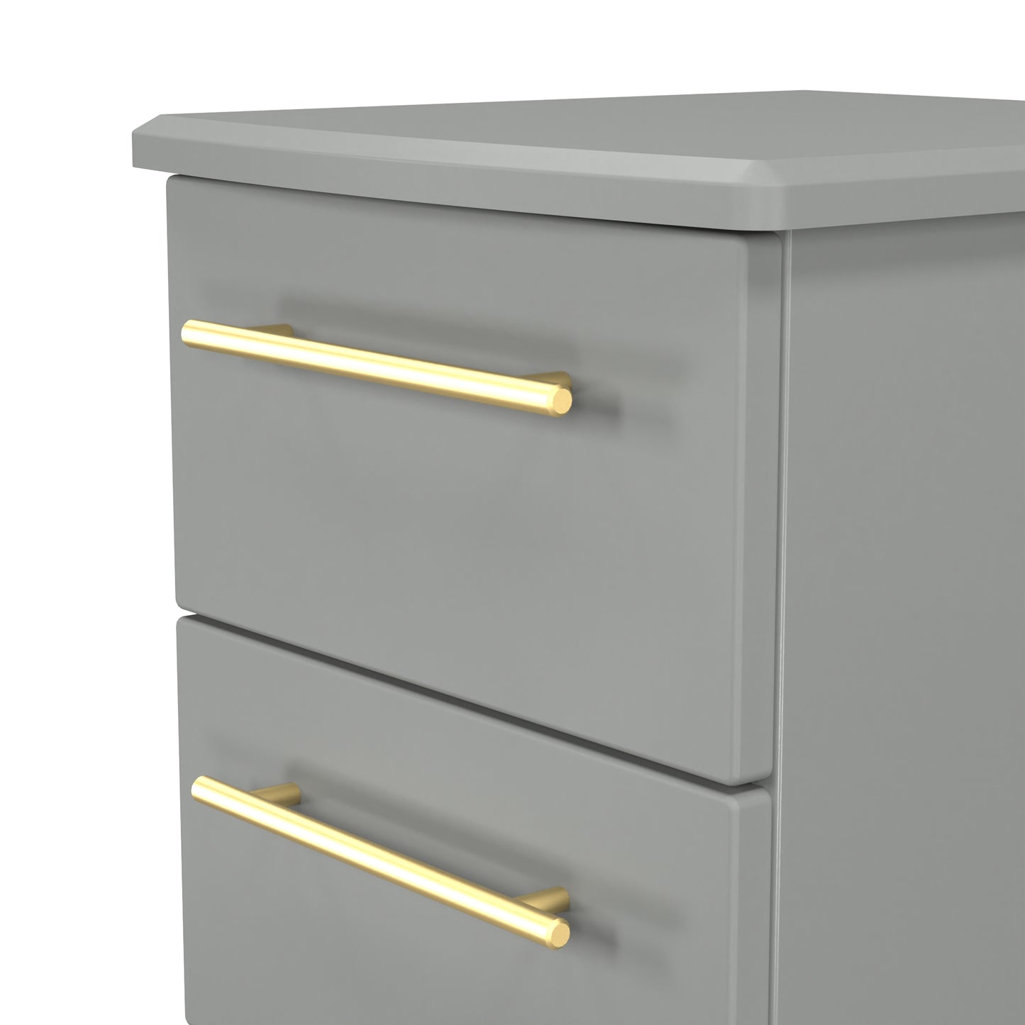 Haworth Bedside Table Grey 2 Drawers 51cm