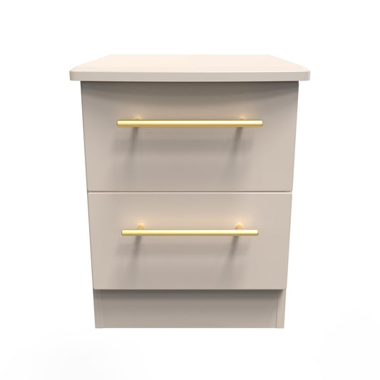 Haworth Bedside Table Off-White 2 Drawers 51cm
