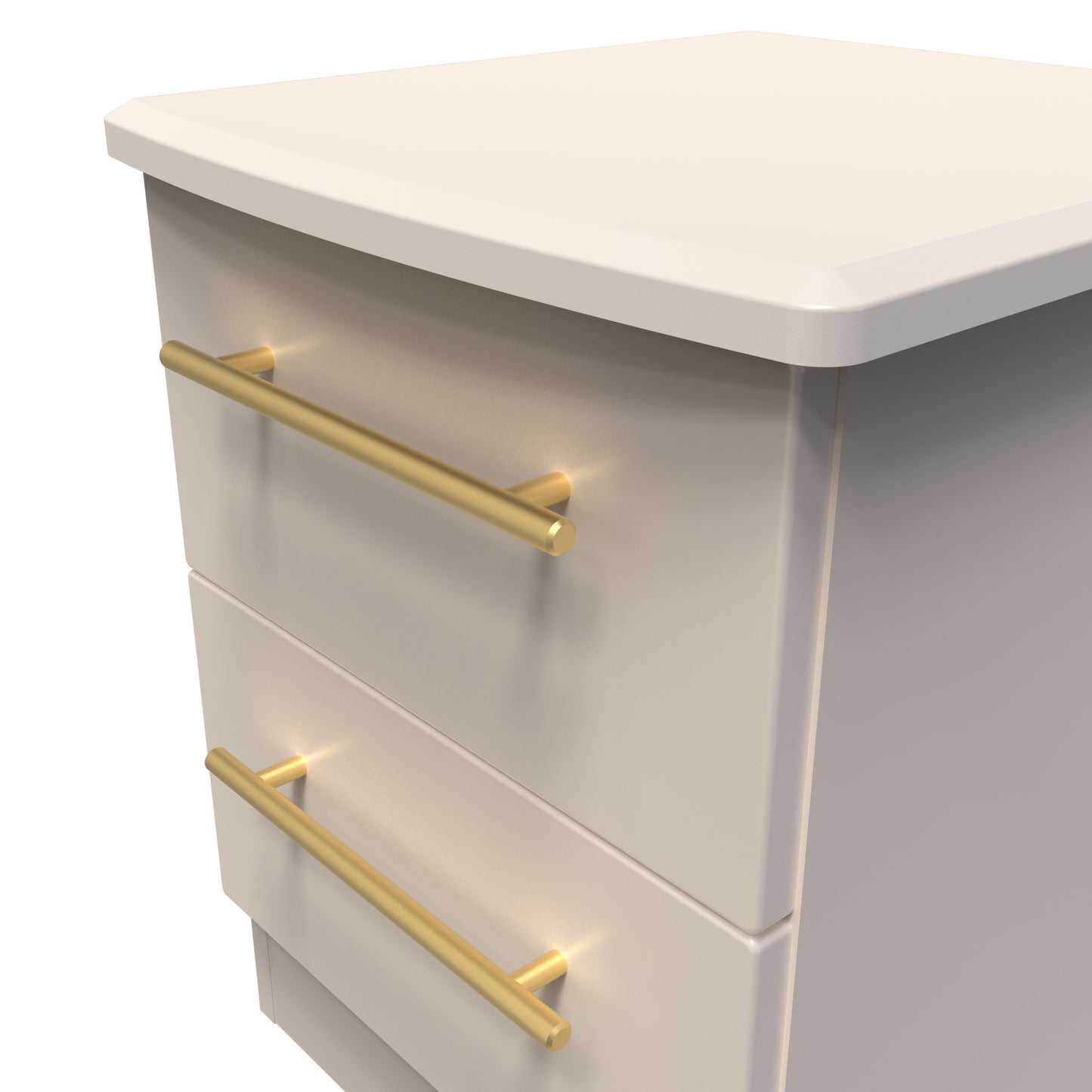 Haworth Bedside Table Off-White 2 Drawers 51cm