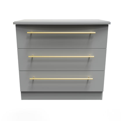 Haworth Chest of Drawers Grey 3 Drawers 77cm