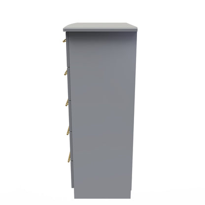 Haworth Tall Chest of Drawers Grey 5 Drawers 108cm