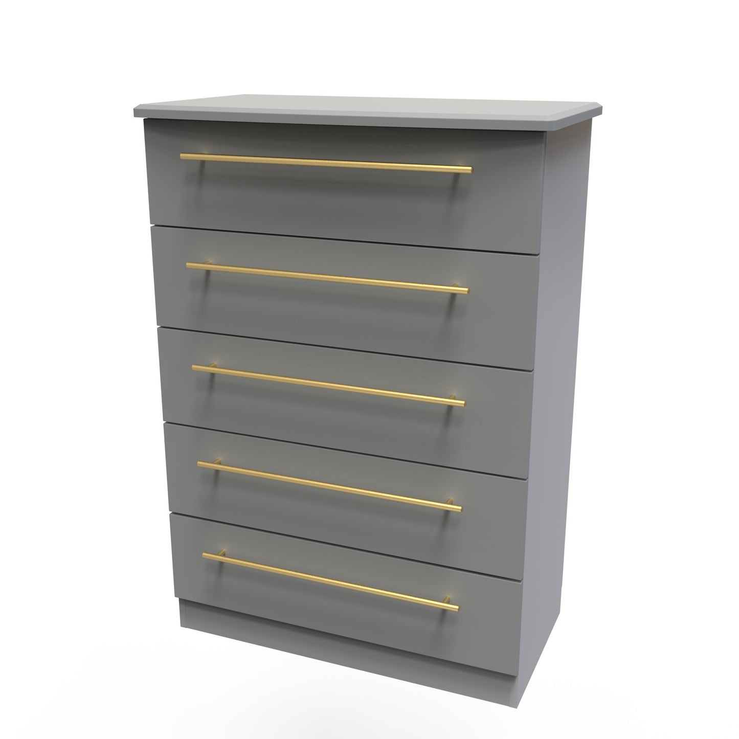 Haworth Tall Chest of Drawers Grey 5 Drawers 108cm