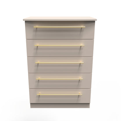 Haworth Tall Chest of Drawers Off-White 5 Drawers 108cm