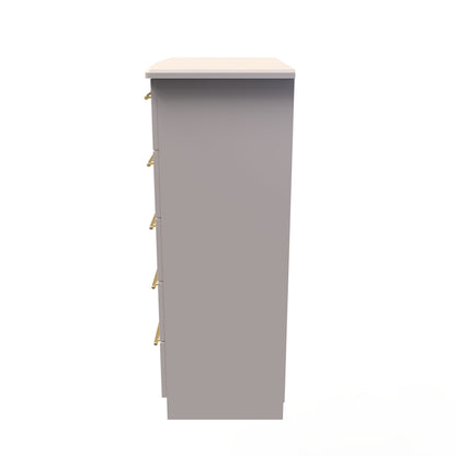 Haworth Tall Chest of Drawers Off-White 5 Drawers 108cm