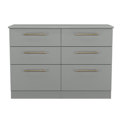 Haworth Large Chest of Drawers Grey 6 Drawers 112cm