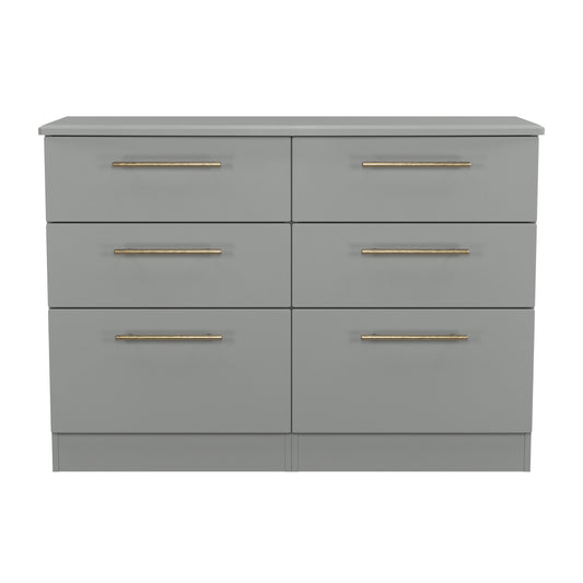 Haworth Large Chest of Drawers Grey 6 Drawers 112cm