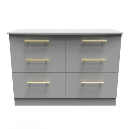 Haworth Large Chest of Drawers Grey 6 Drawers 112cm
