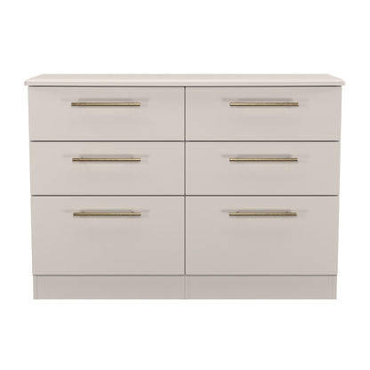 Haworth Large Chest of Drawers Off-White 6 Drawers 112cm
