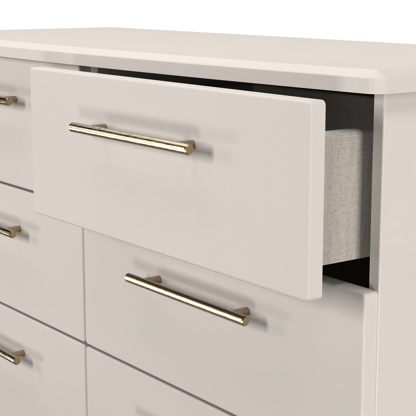 Haworth Large Chest of Drawers Off-White 6 Drawers 112cm