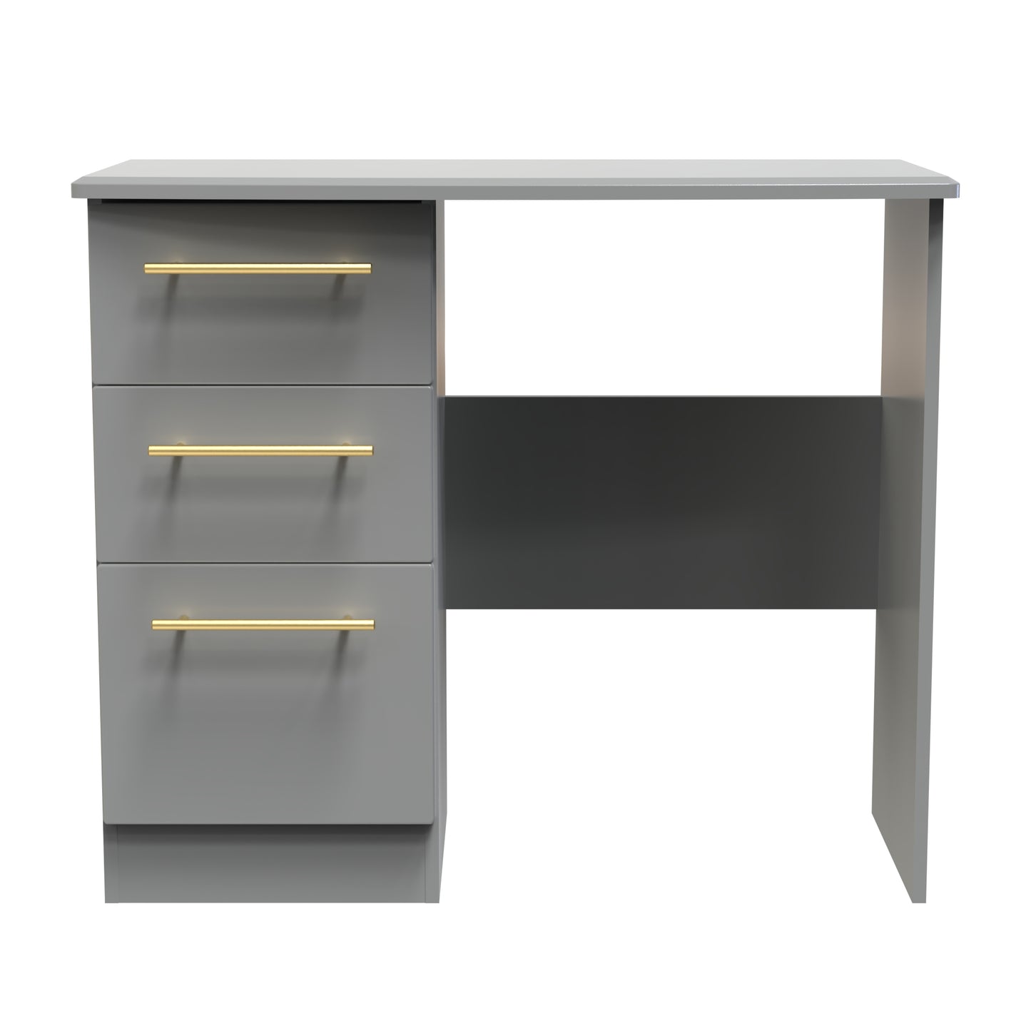 Haworth Desk Grey 3 Drawers 93cm