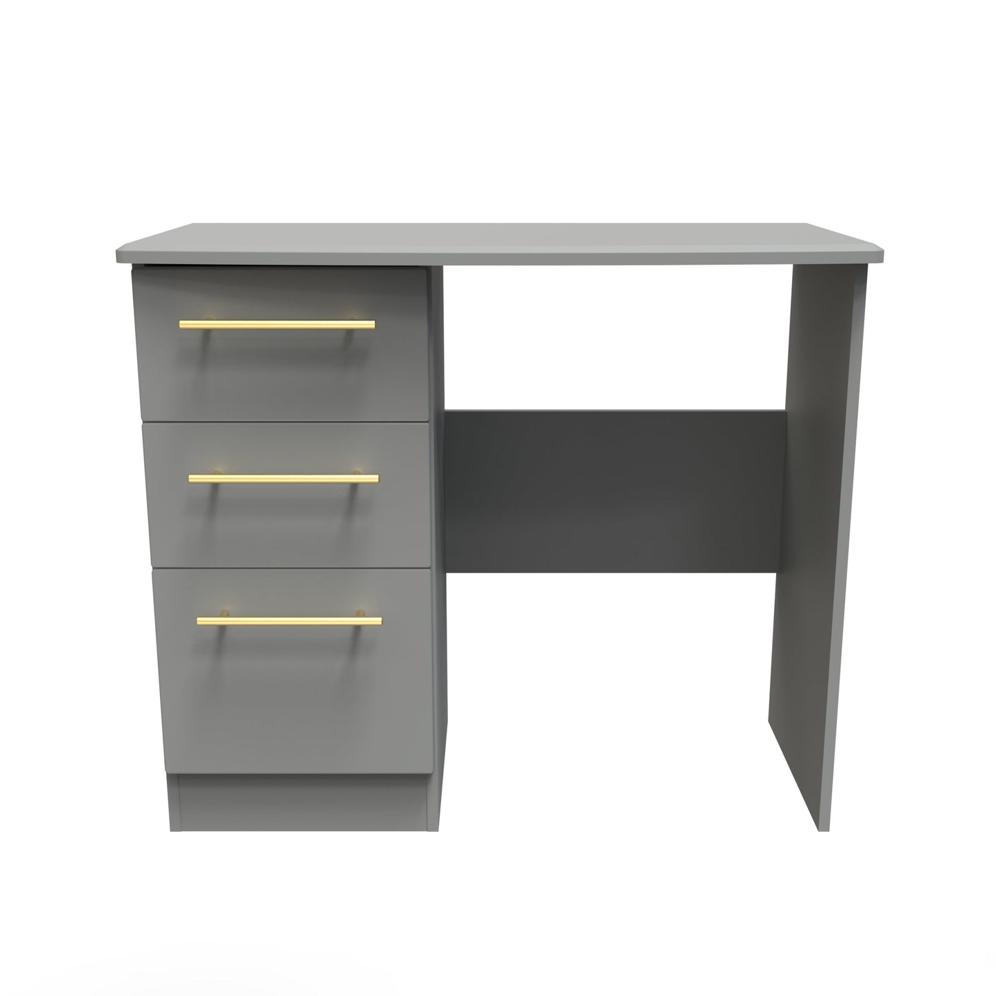Haworth Desk Grey 3 Drawers 93cm