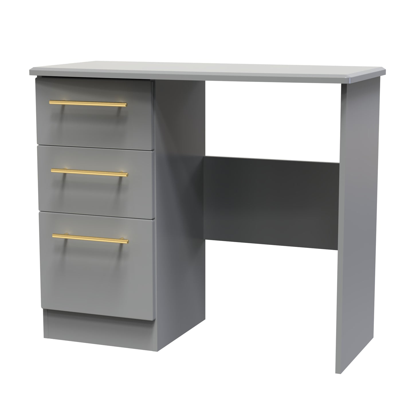 Haworth Desk Grey 3 Drawers 93cm