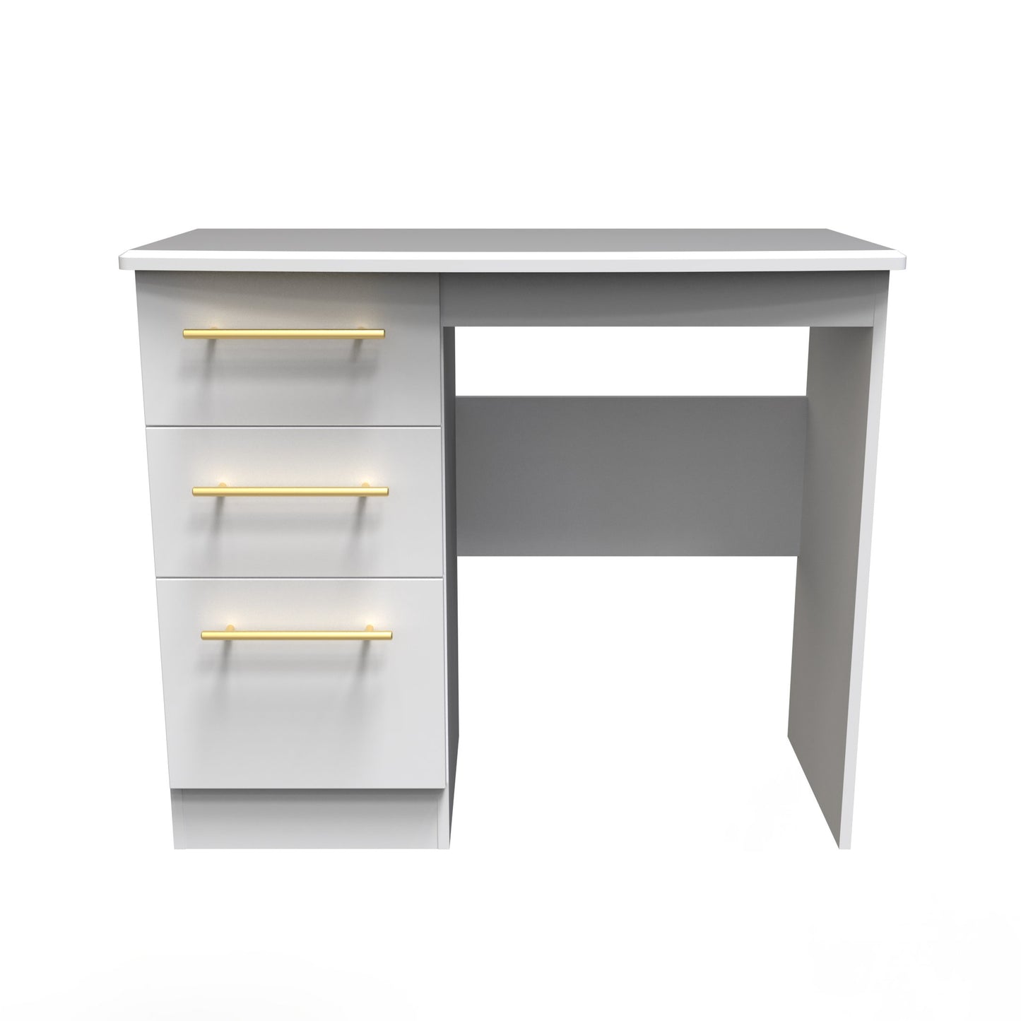 Haworth Desk White 3 Drawers 93cm