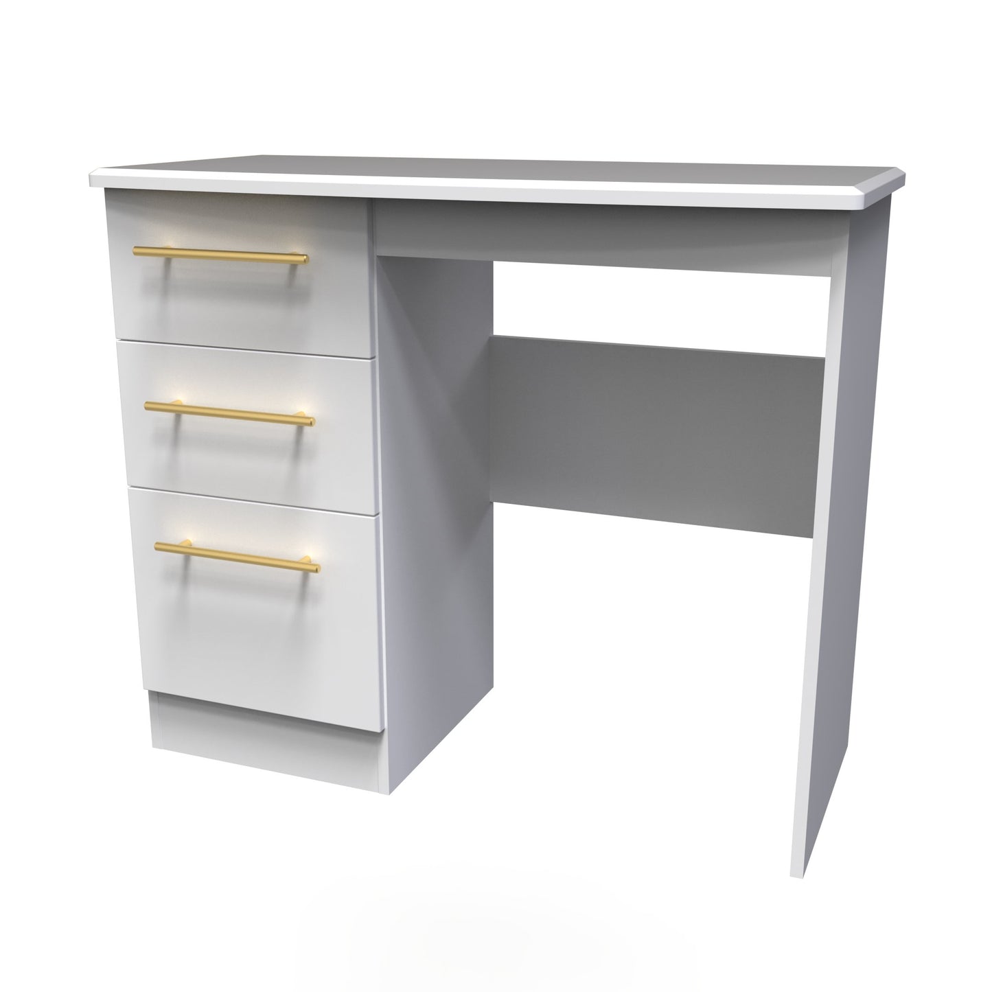 Haworth Desk White 3 Drawers 93cm