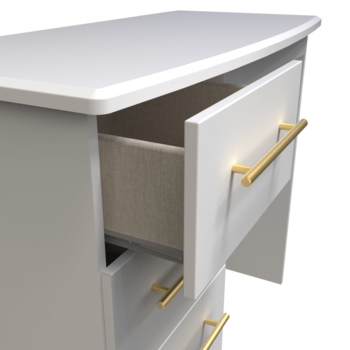 Haworth Desk White 3 Drawers 93cm