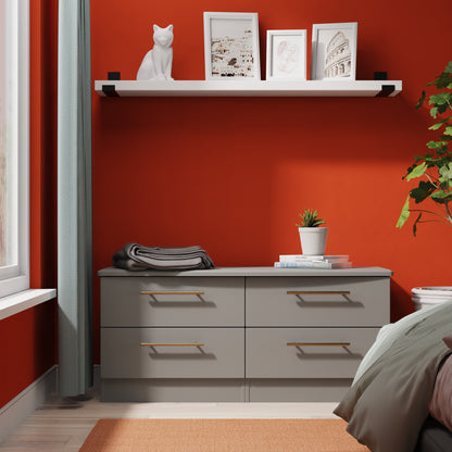 Haworth Large Chest of Drawers Grey 4 Drawers 112cm